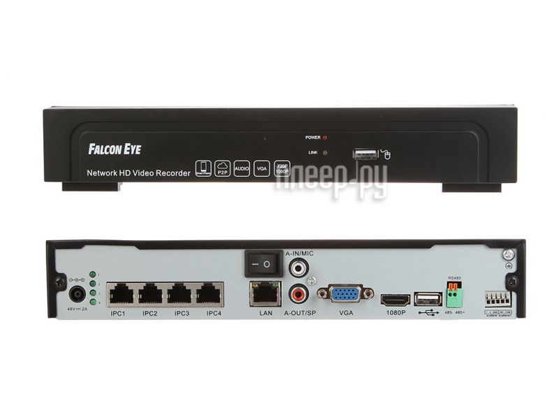 Видеорегистратор Falcon Eye FE-NR-5104 POE Black